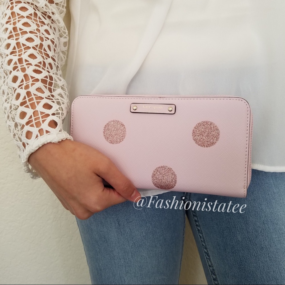 NWT KATE SPADE HANI HAVEN LANE POLKA DOT WALLET - Picture 4 of 6